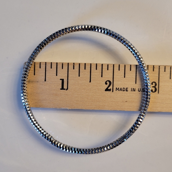 Silver-tone & Rhinestones Bangle Bracelet Bundle (8 Bangle Bracelet Bundle) - Picture 12 of 16